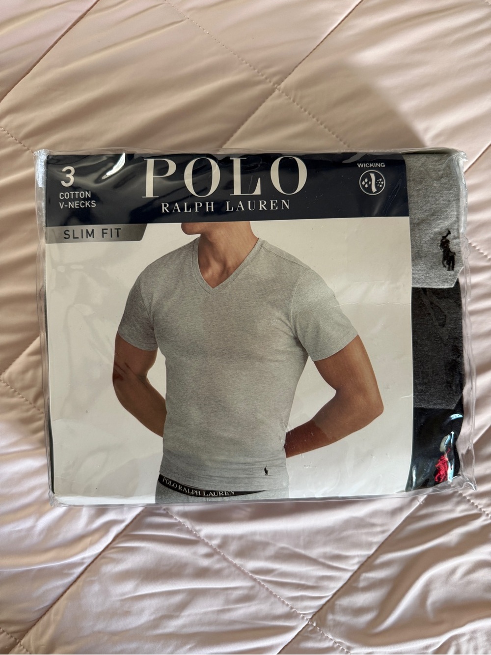 BRAND NEW! Polo by Ralph Lauren Men's Slim Fit V-Neck T-Shirts XL (3 Pack)